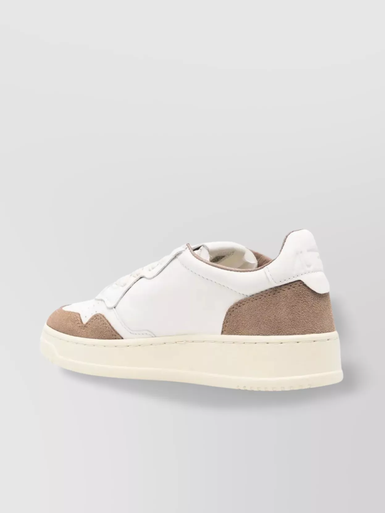 Autry Low Sneaker With Contrast Panels And Perforated Detailing In White