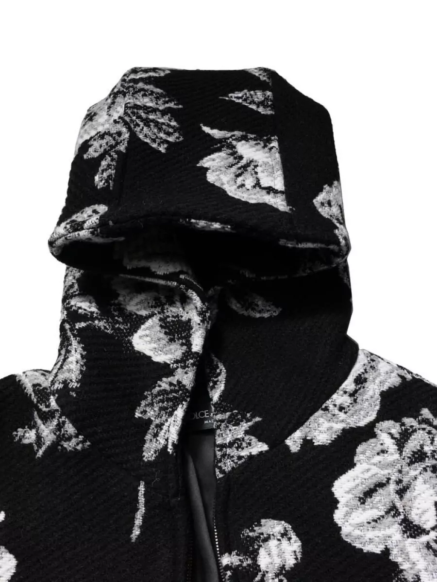 Dolce&Gabbana Floral Print Hooded Jacket