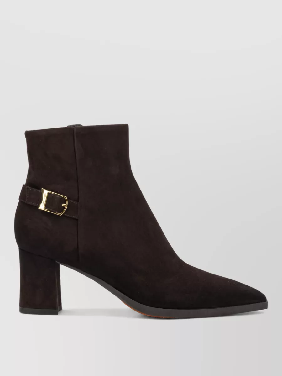 Santoni Suede Elly 65 Ankle Boots