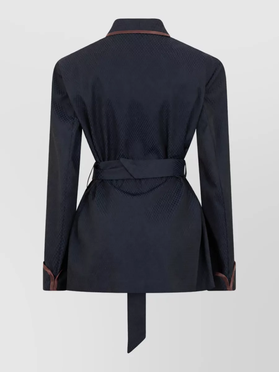 Maison Margiela Virgin Wool Blend Belted V-Neck Jacket