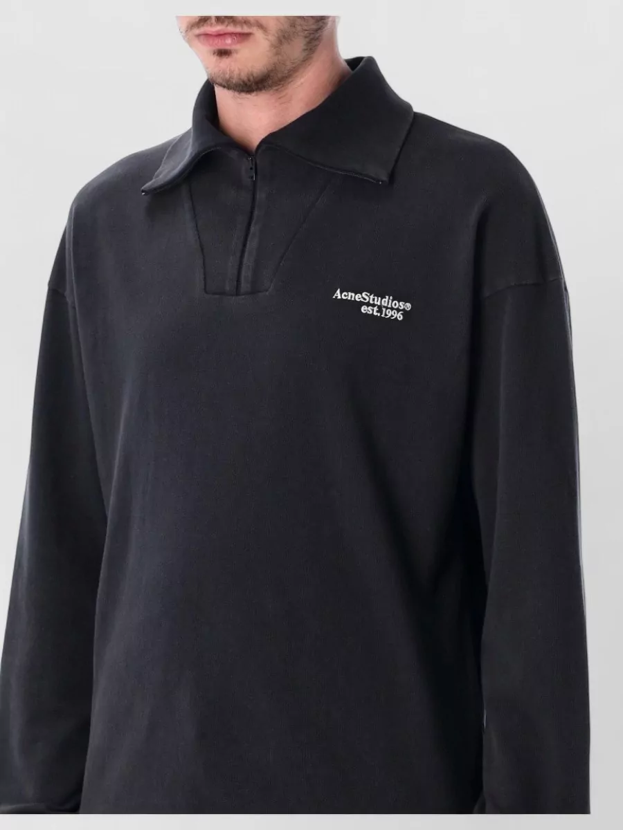 Acne Studios Organic Cotton Regular-Fit Half-Zip Sweatshirt