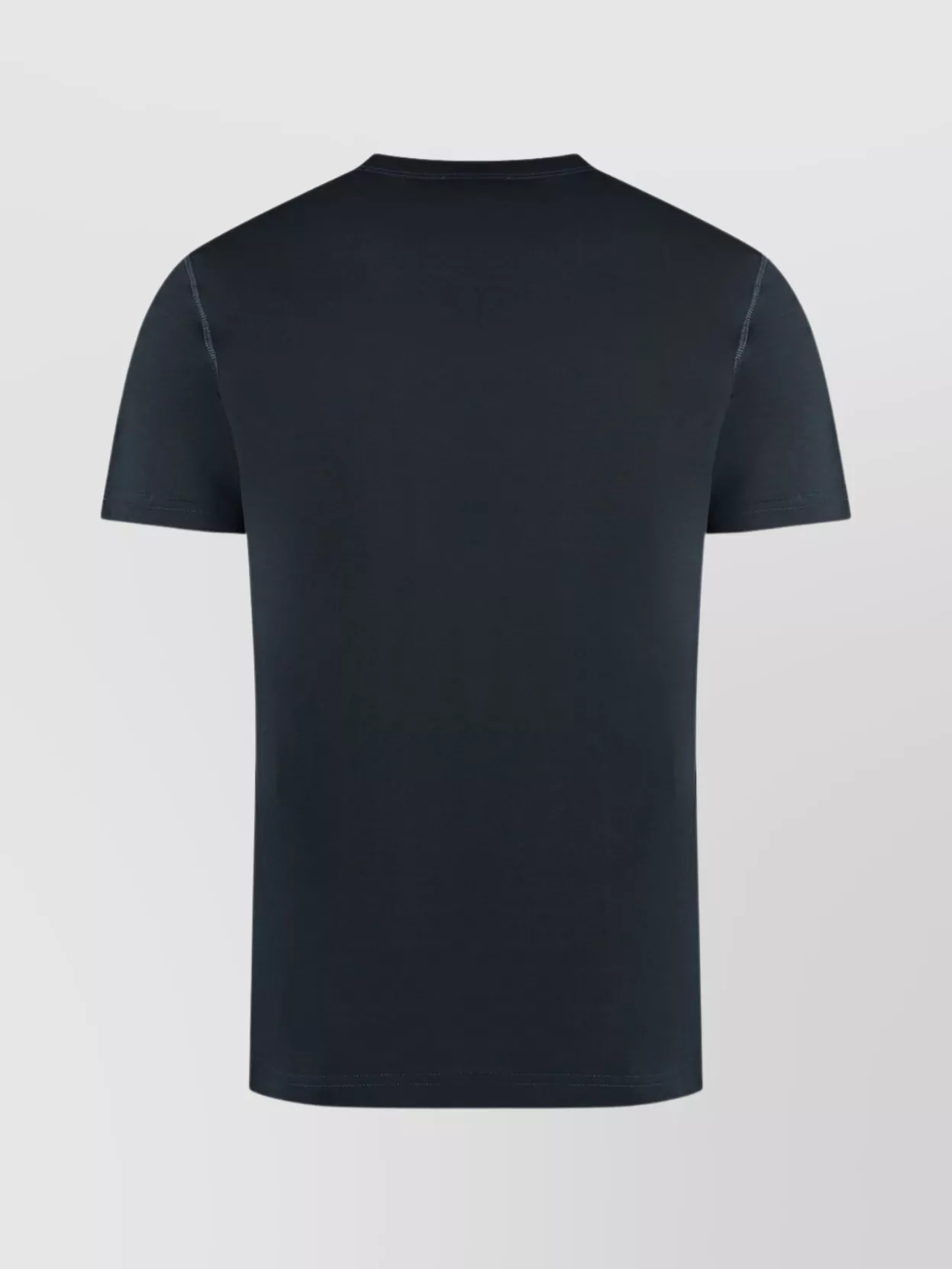 Dolce&Gabbana Ribbed Crew-Neck Cotton T-Shirt With Visible Stitches