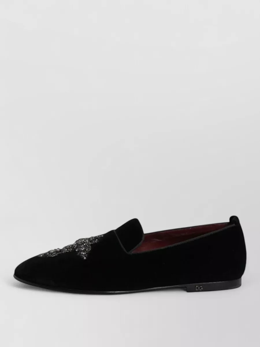 Dolce&Gabbana Embellished Velvet Loafers