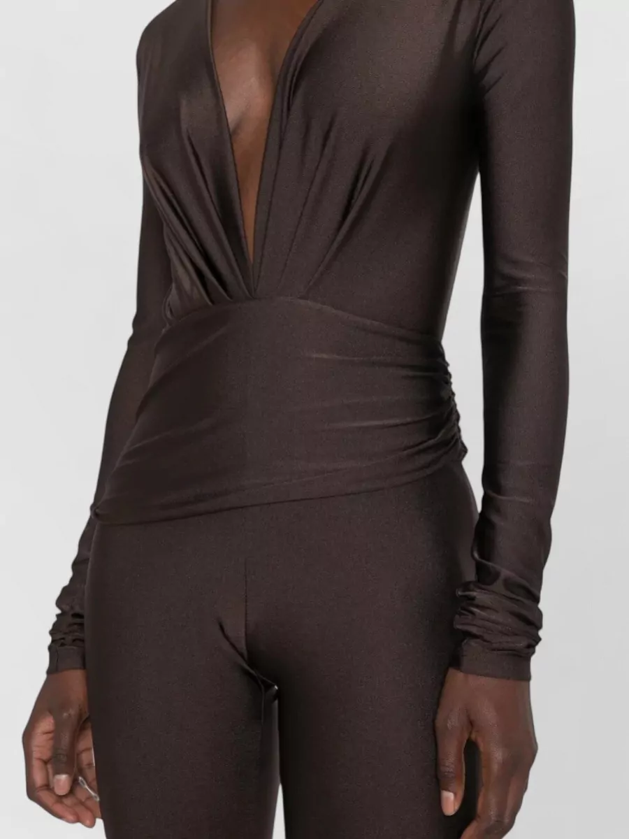 The Andamane Plunging V-Neck Open-Back Jumpsuit