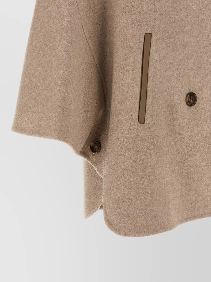 Max Mara Cashmere Double Breasted Cape Coat