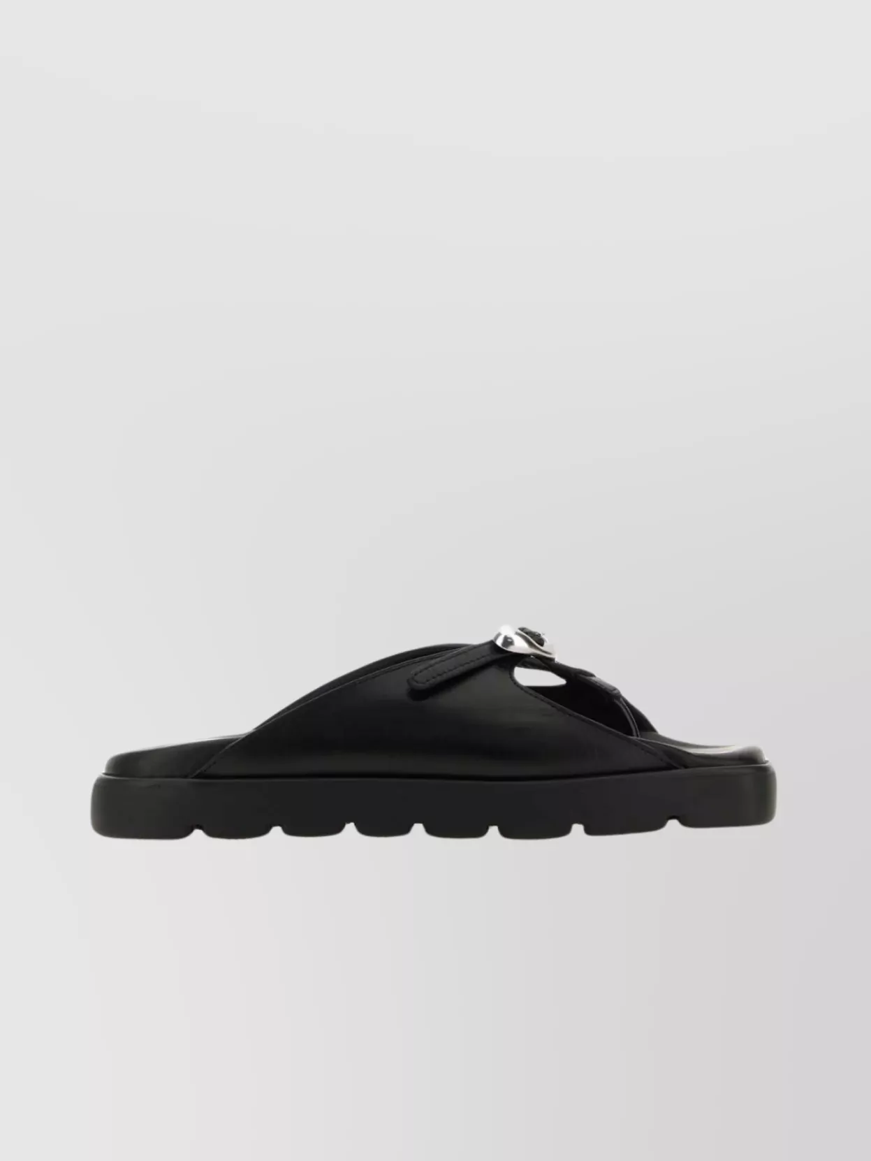 Shop Alexander Wang Leather Dome Thong Sandals