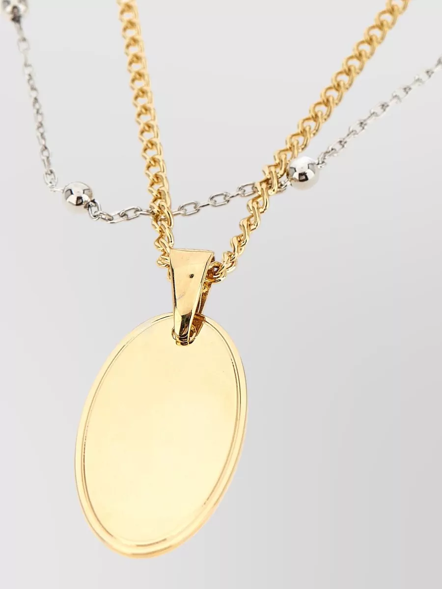 Paco Rabanne Layered Brass Necklace