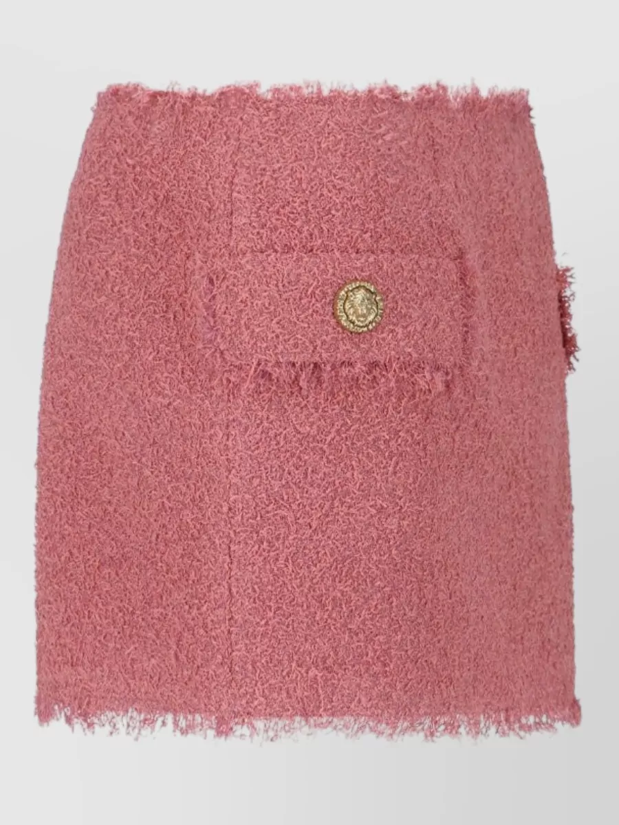 Balmain Tweed Low-Rise Mini Skirt