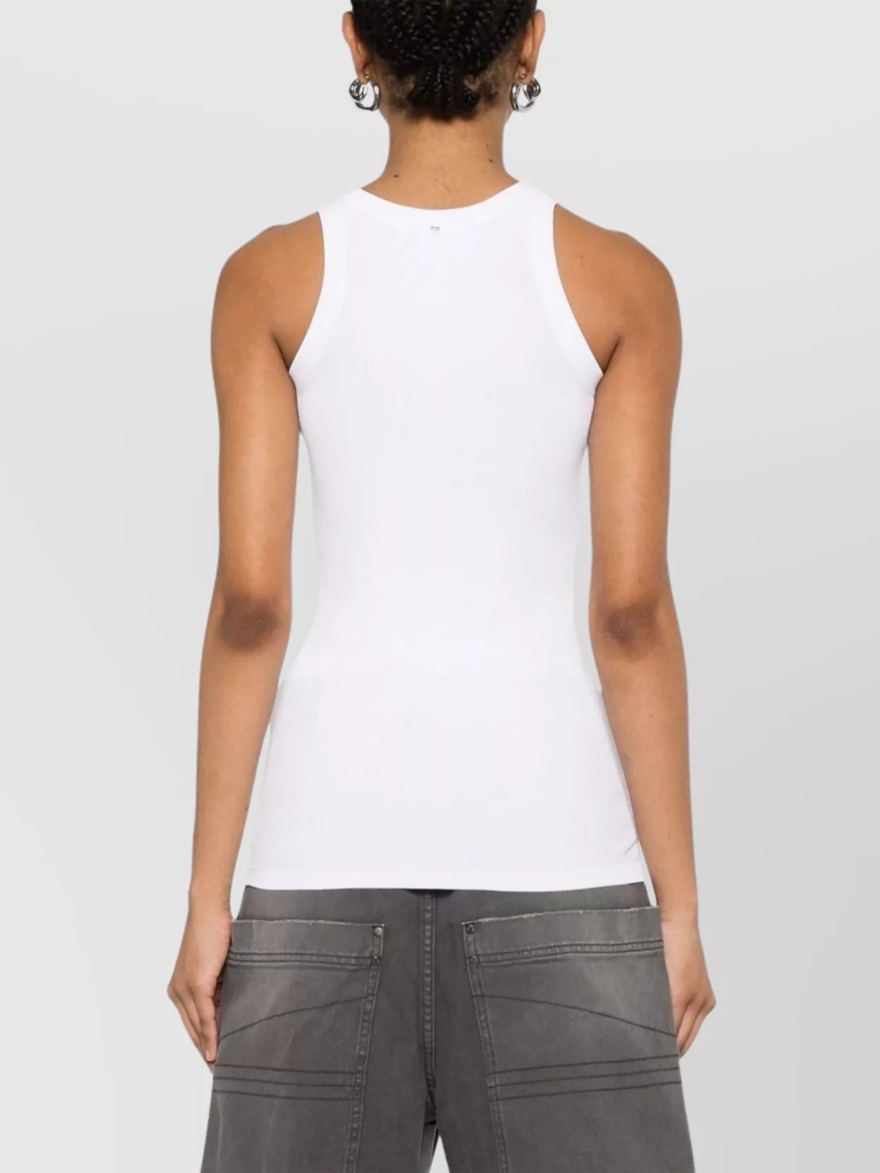 Sportmax Ribbed Texture Crewneck Top With Chest Pocket