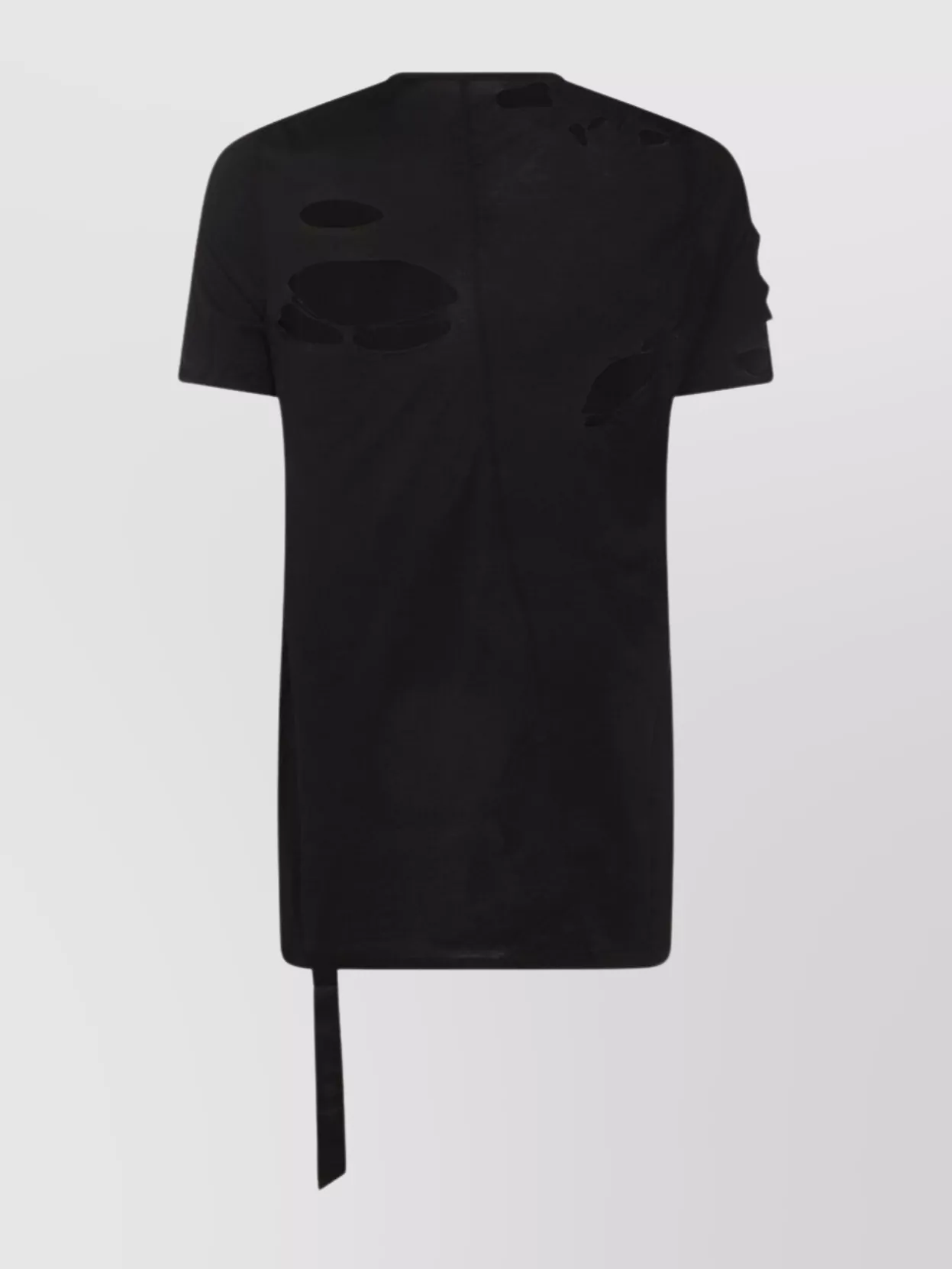 Rick Owens Drkshdw Uneven Hem Distressed Short Sleeves