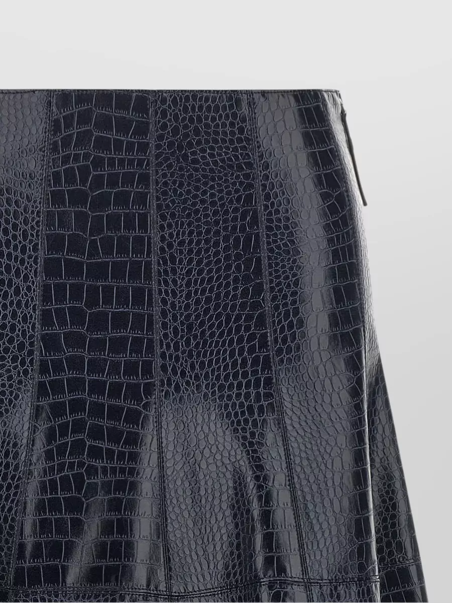 Pinko Coated Croc-Effect A-Line Midi Skirt