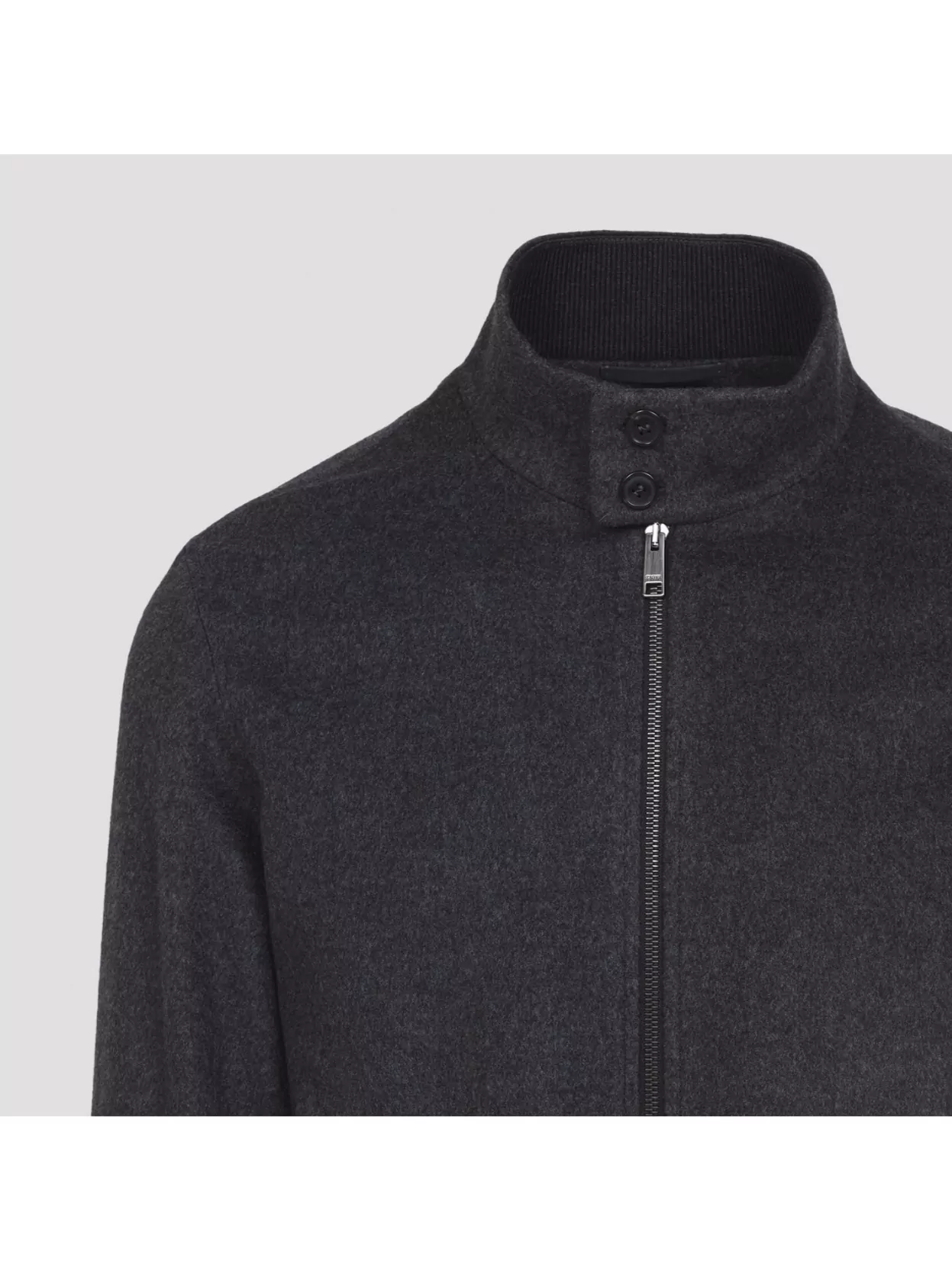 Zegna Modern Blouson With High Collar And Buttons