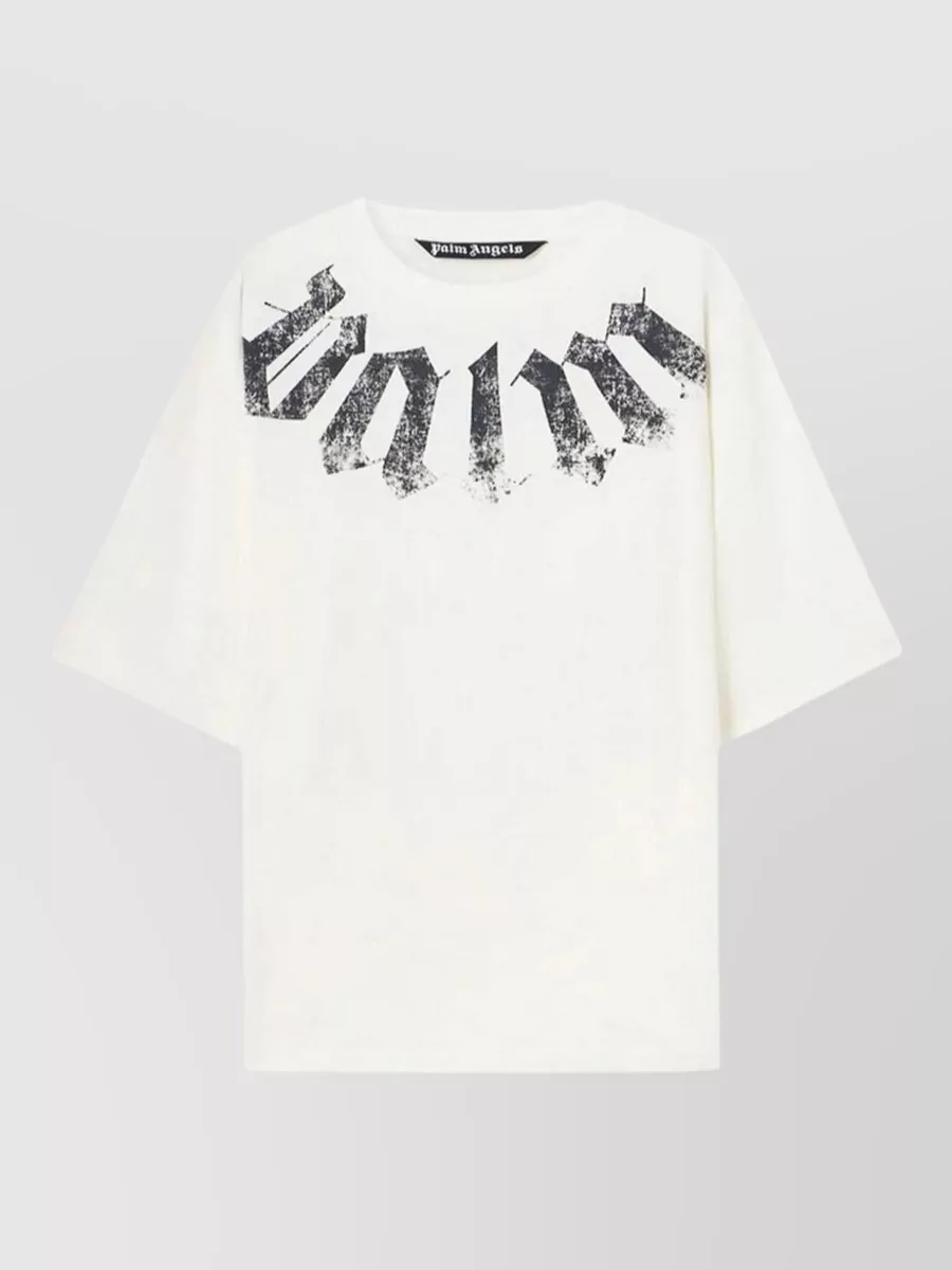Palm Angels cotton oversized logo-print t-shirt