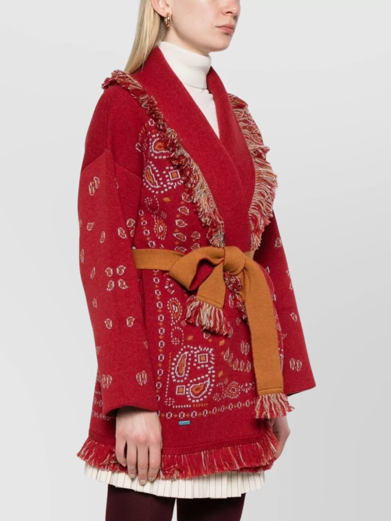 Alanui Cashmere Bandana Cardigan Fringe Detail