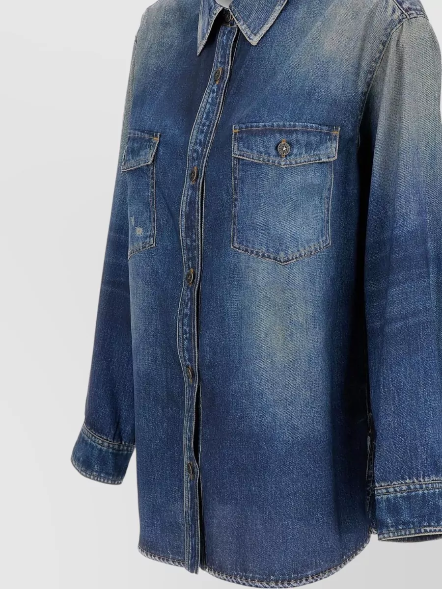 Golden Goose Vintage Jeans Print Relaxed Shirt