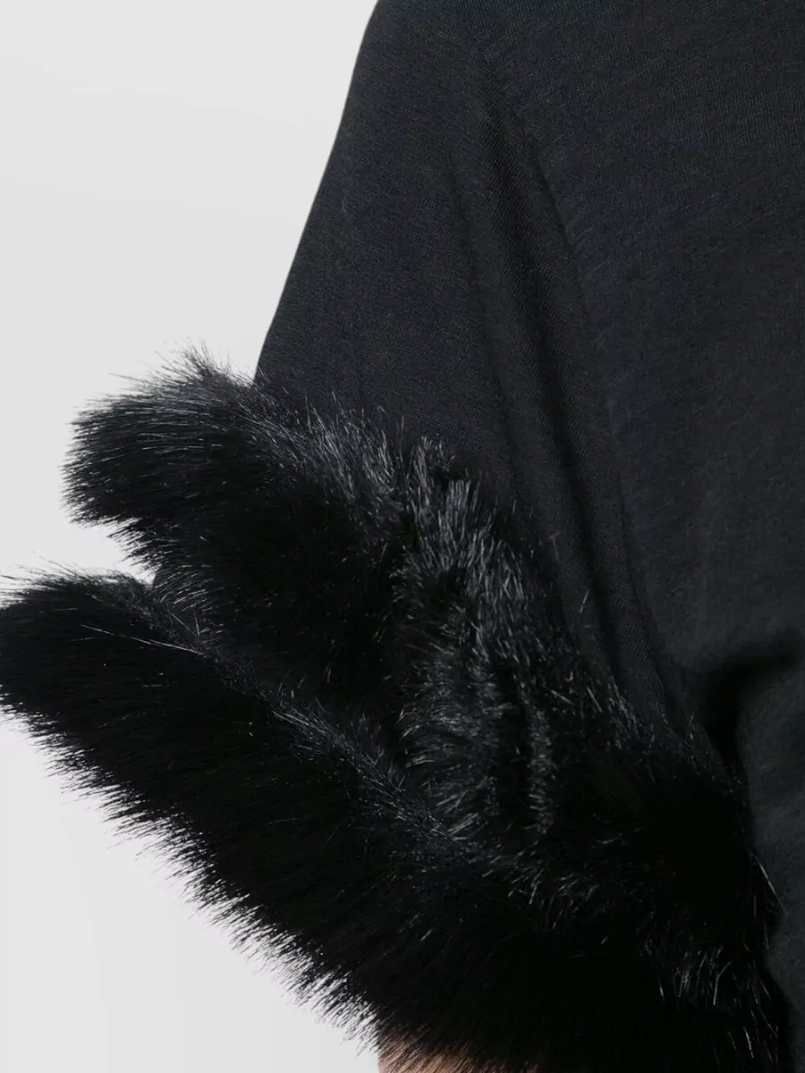 Comme Des Garçons Faux Fur Trim T-Shirt