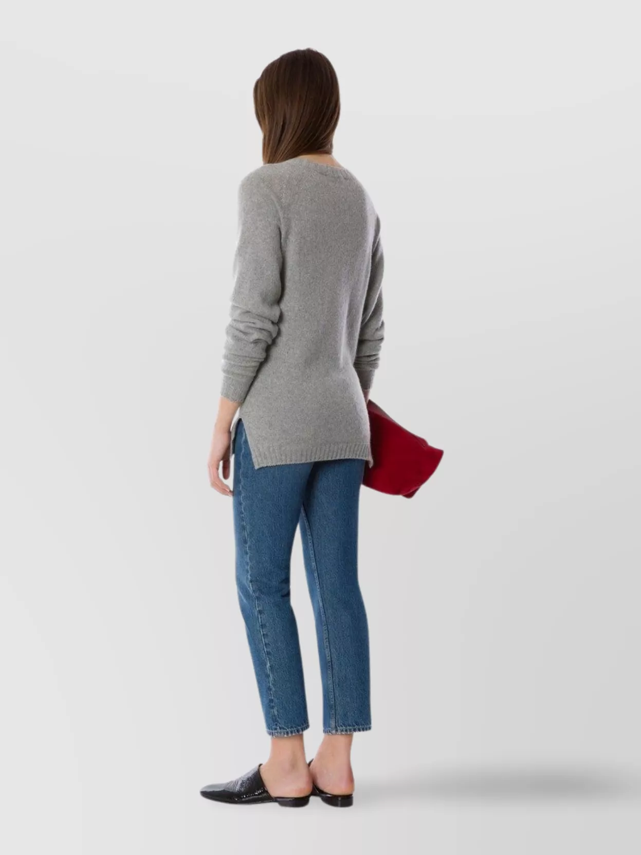 Alberta Ferretti Crew Neck Long Sleeve Ribbed Knitwear