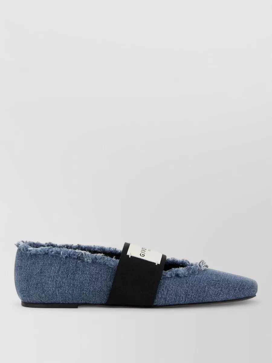 Givenchy denim square-toe ballerina flats