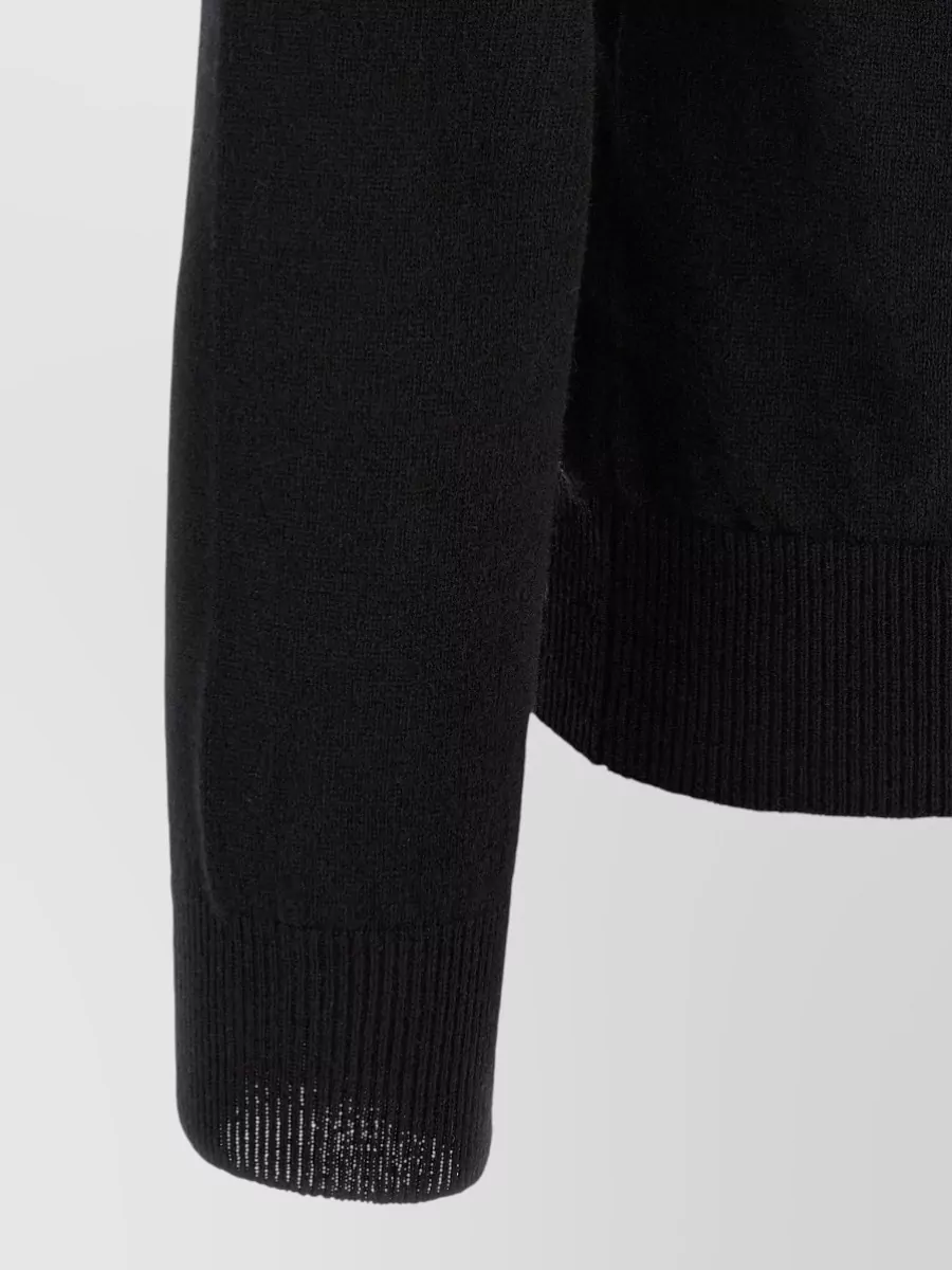 Comme Des Garçons Play Wool V-Neck Ribbed Cardigan