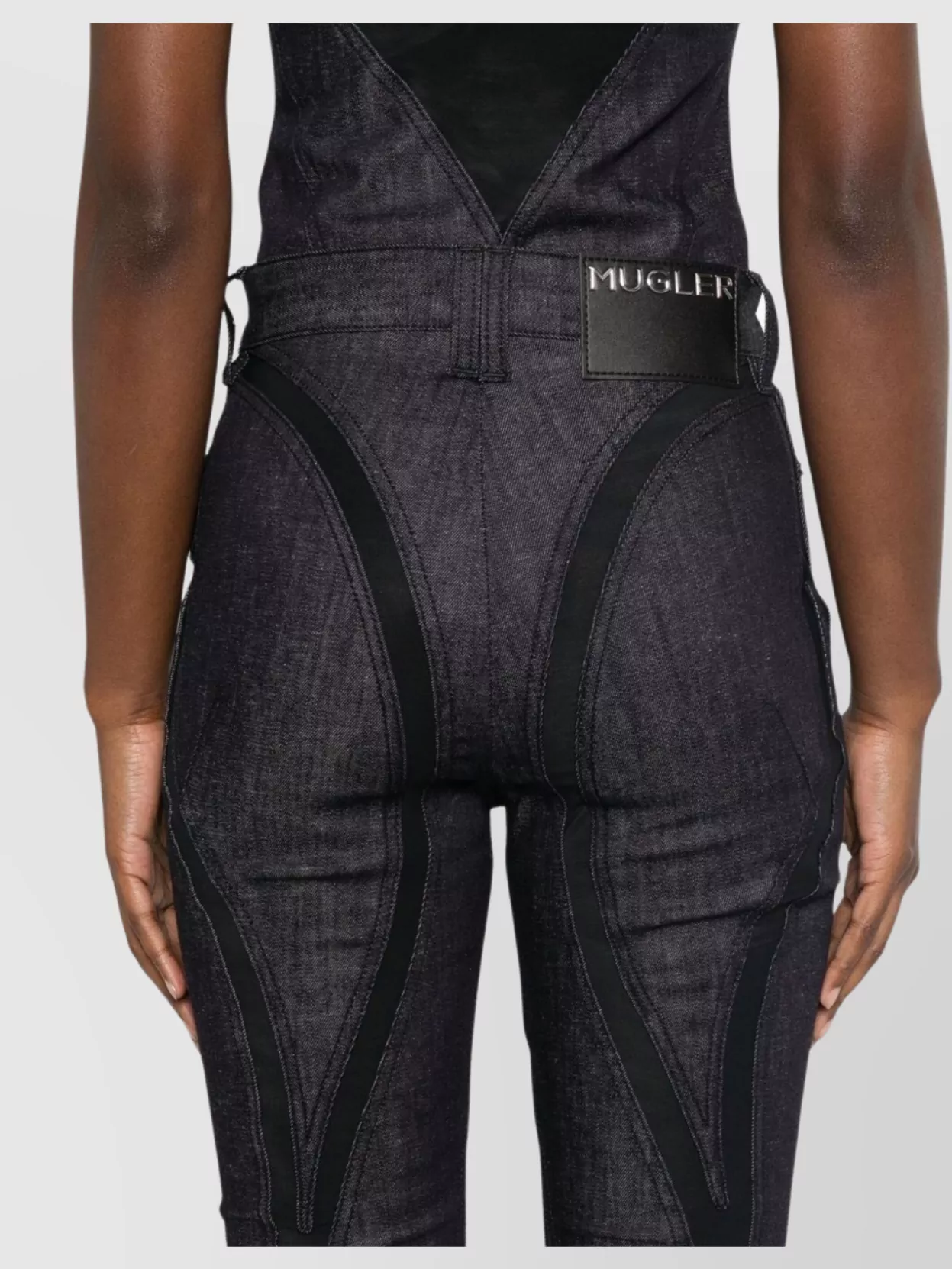 Mugler Straight Cropped Trousers Side Slits