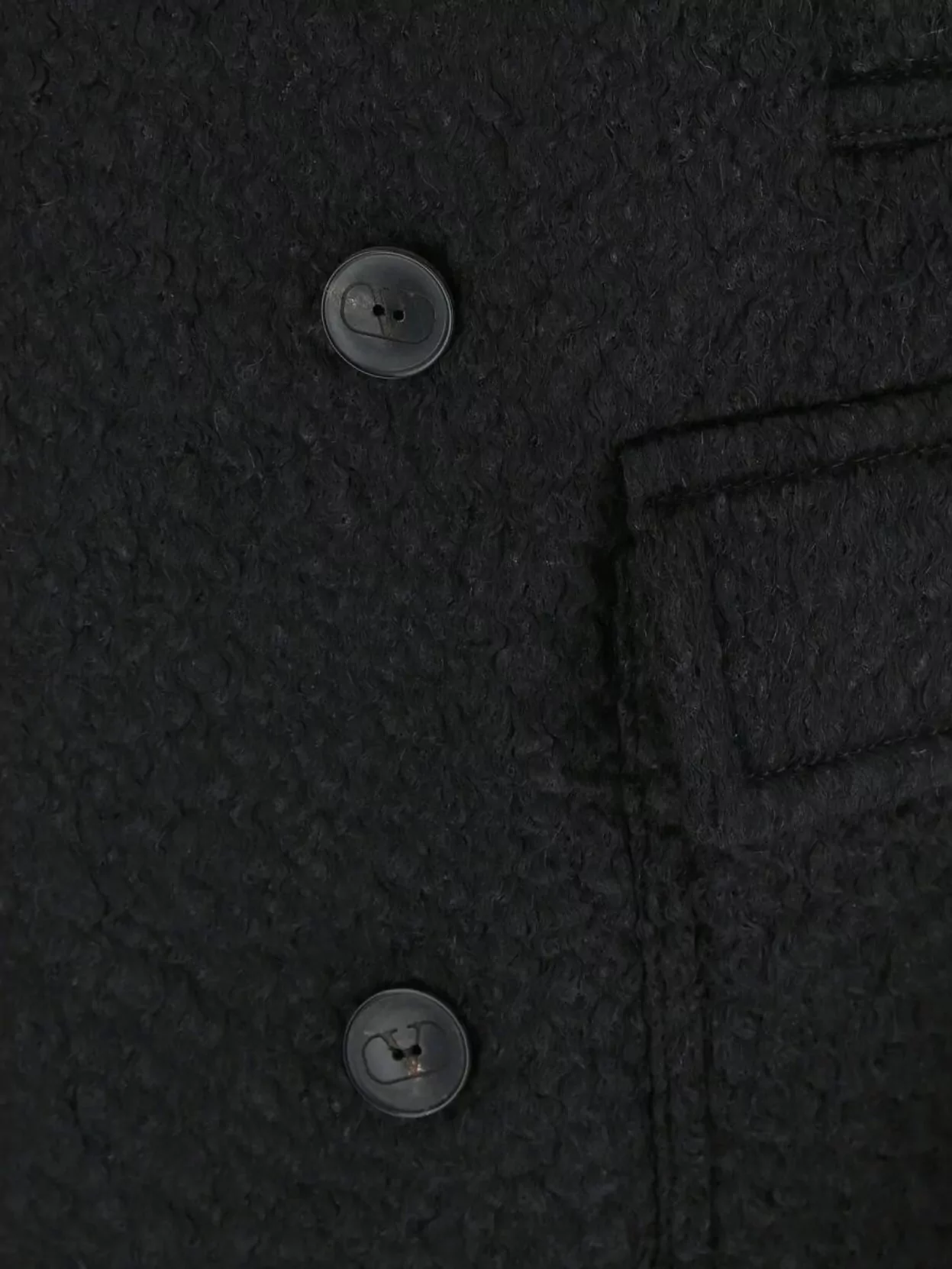 Valentino Garavani Textured Wool Blend Coat