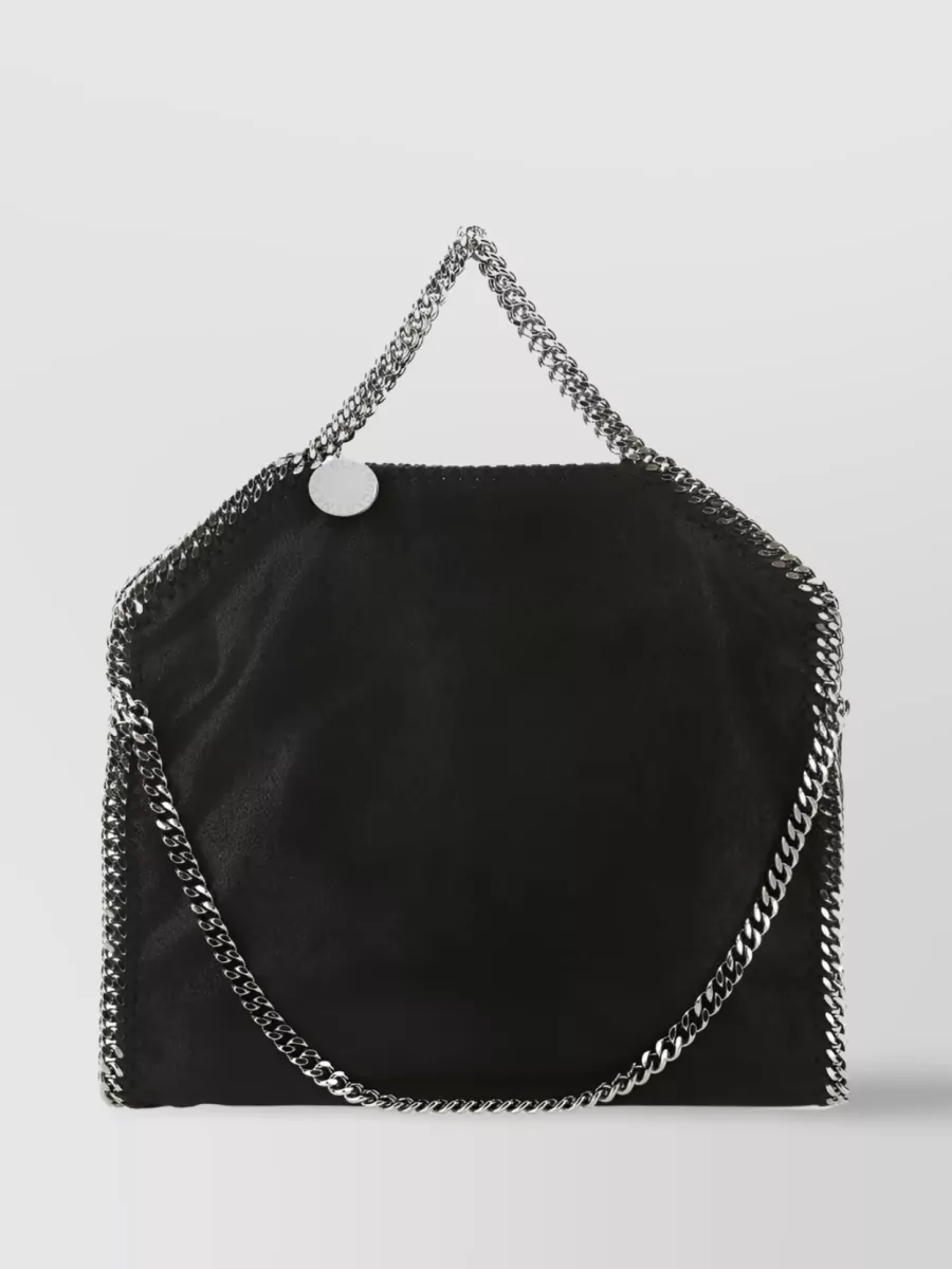 Shop Stella Mccartney Falabella Chain-link Tote Bag In Black