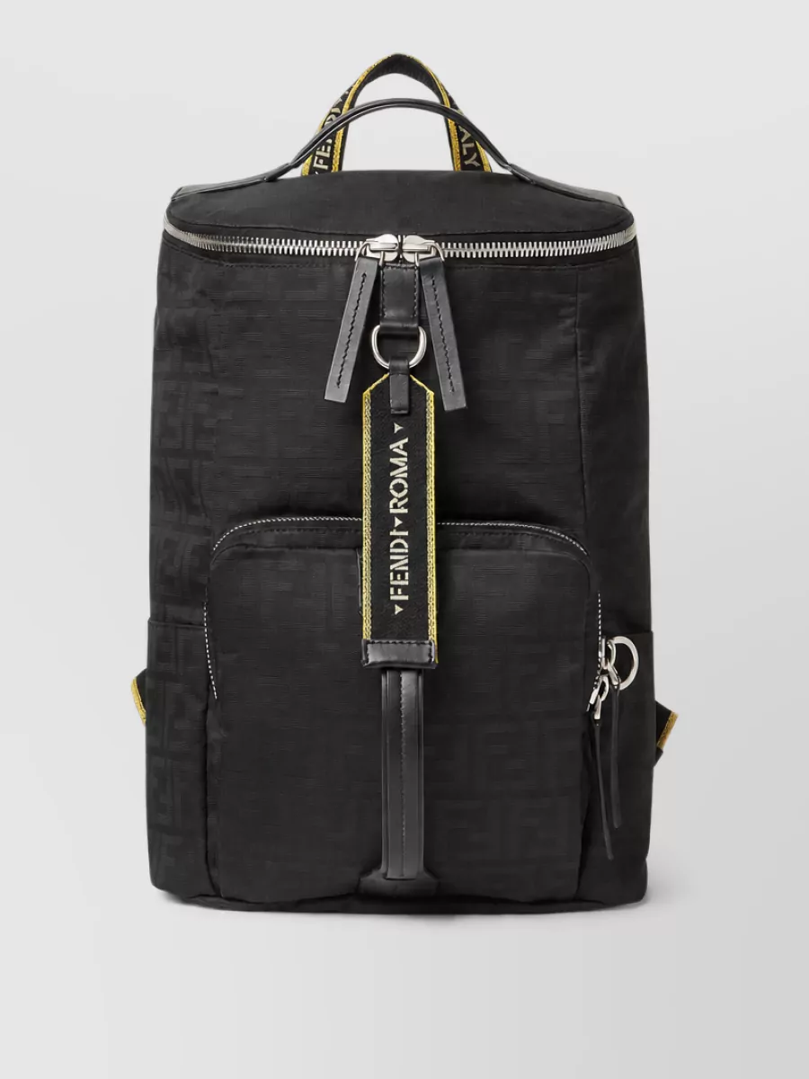 Fendi logo jacquard backpack