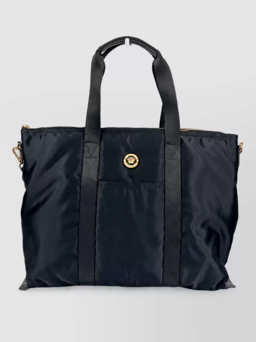 Versace la medusa nylon tote bag