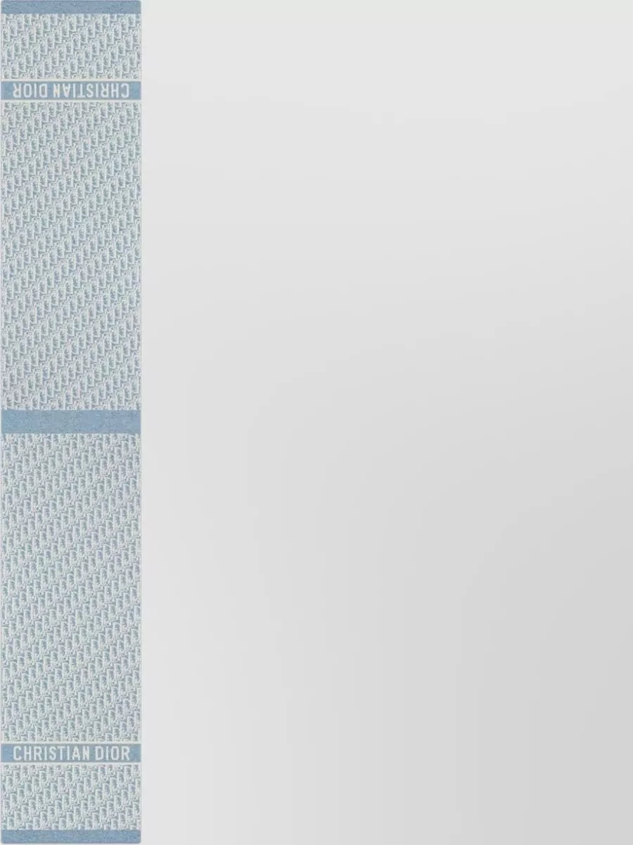 Christian Dior Lightweight Rectangular Scarf Fringe Detail