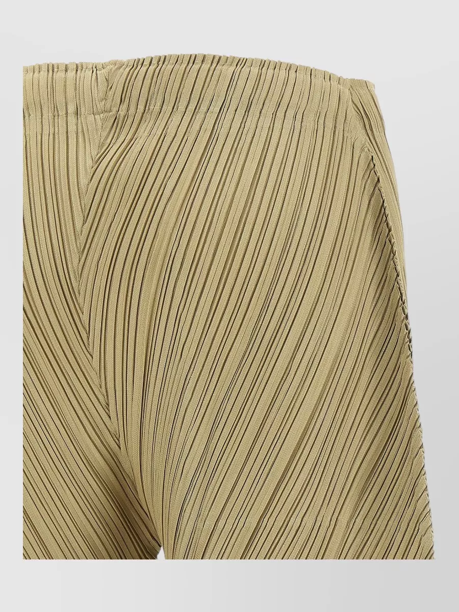 Pleats Please Issey Miyake Pleated Wide-Leg Tapered Pants