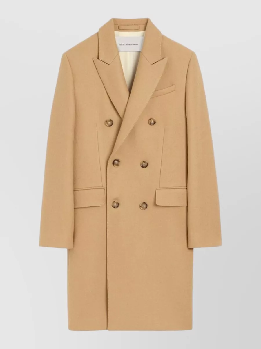 Ami Paris virgin wool double-breasted coat