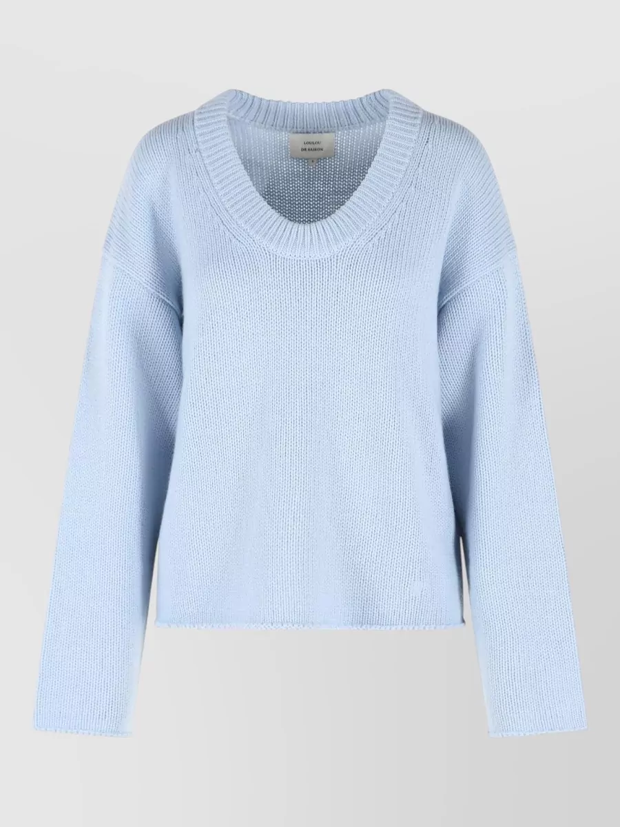 Loulou Studio cashmere u-neck long-sleeve sweater