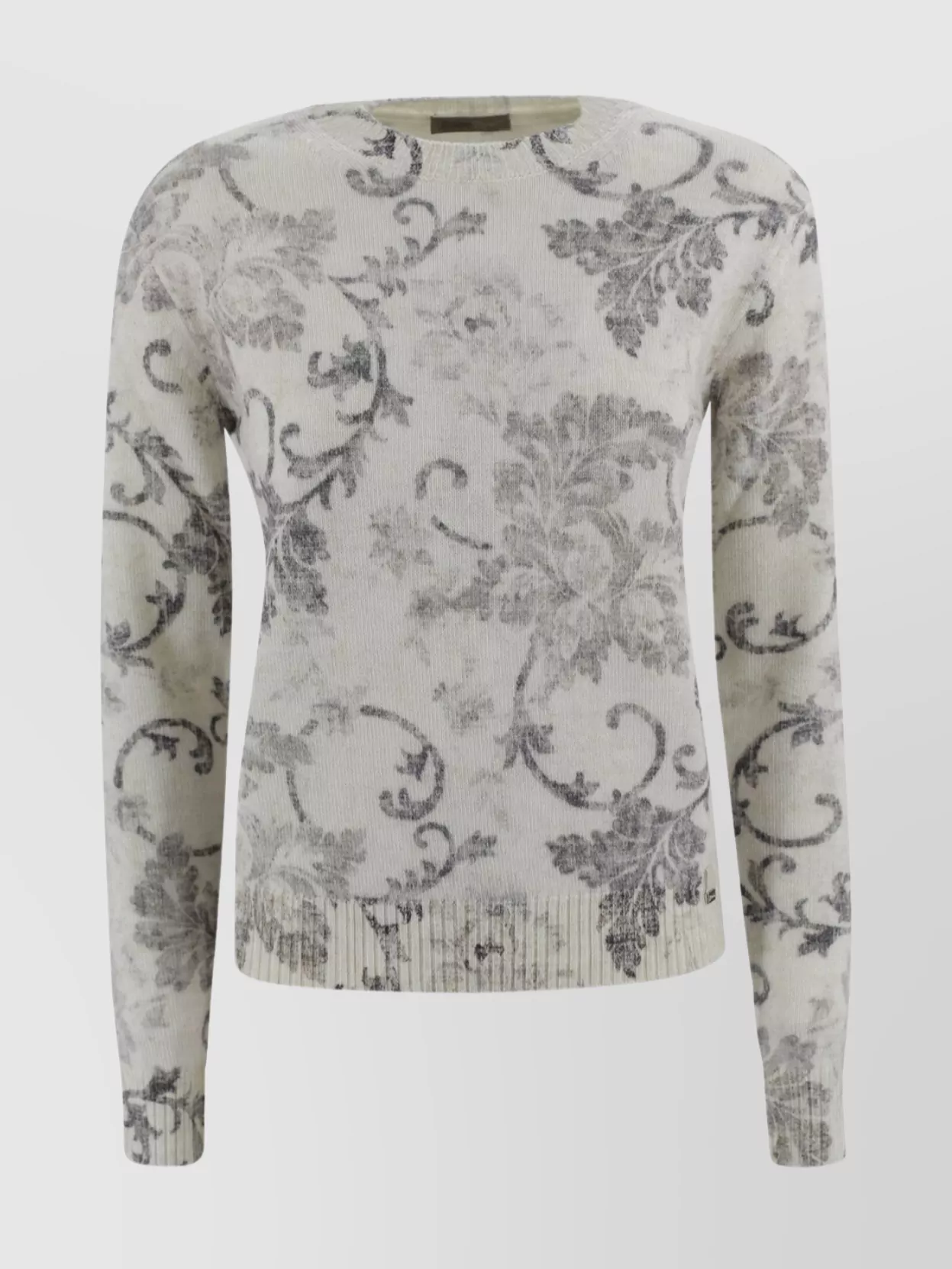 Herno Floral Print Crew Neck Sweater