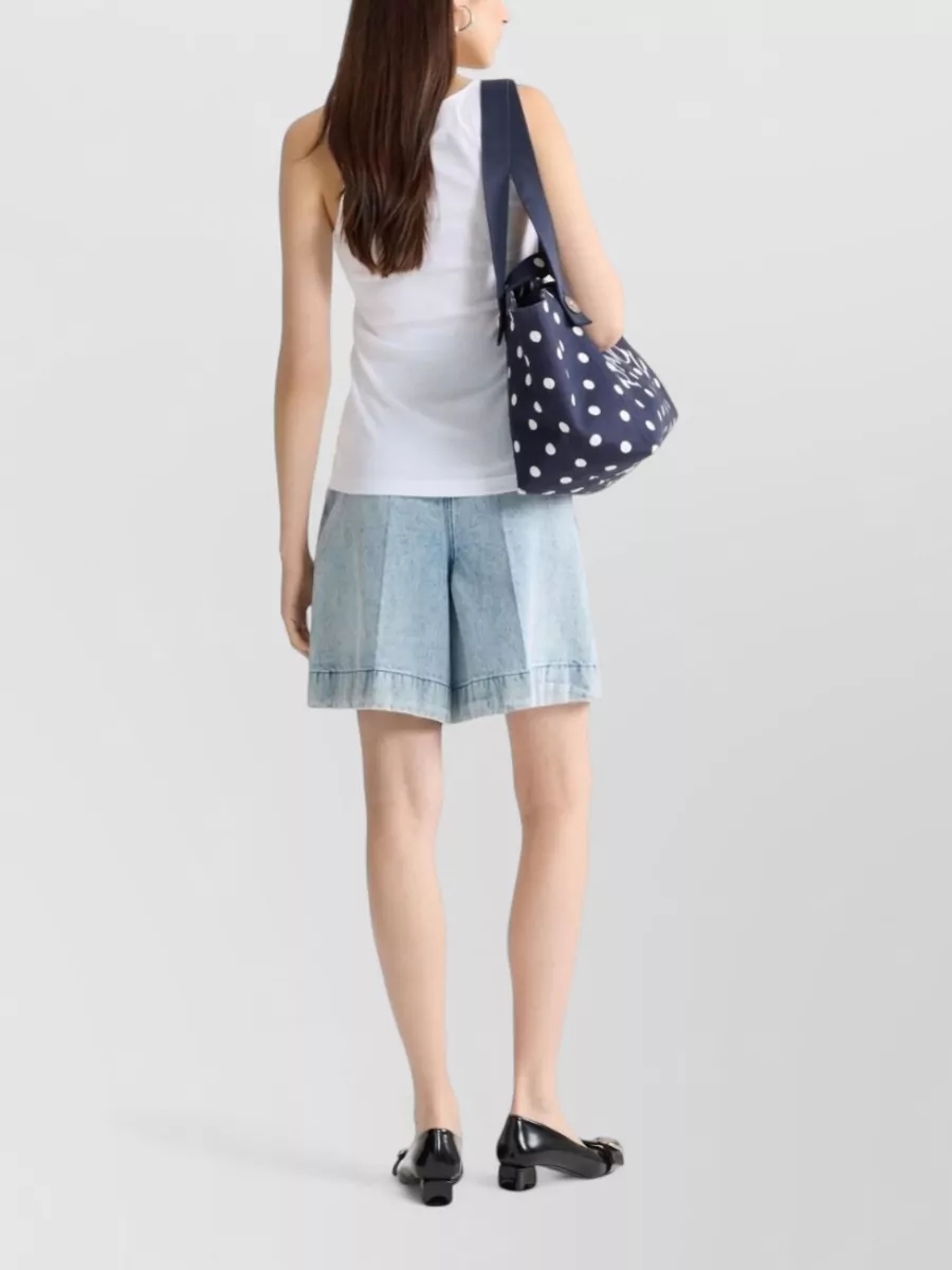 Patou Silk Nylon Top Scoop Neck Sleeveless