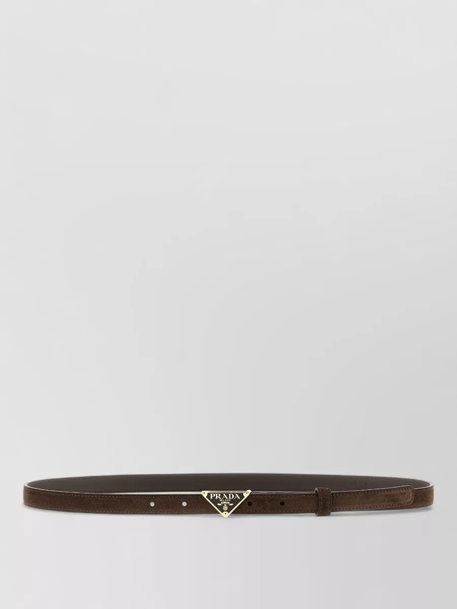 Prada Suede logo belt