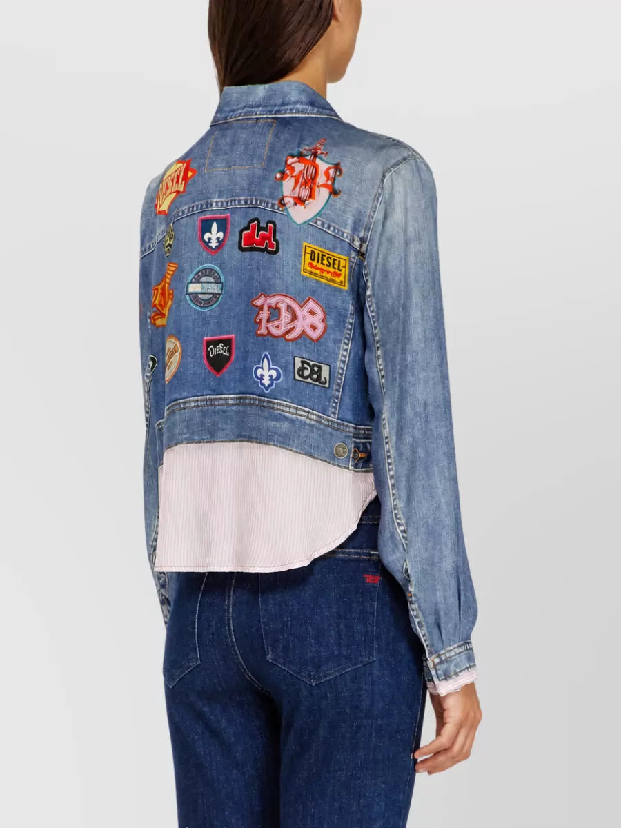 Diesel Satin Cropped Regular-Fit Shirt