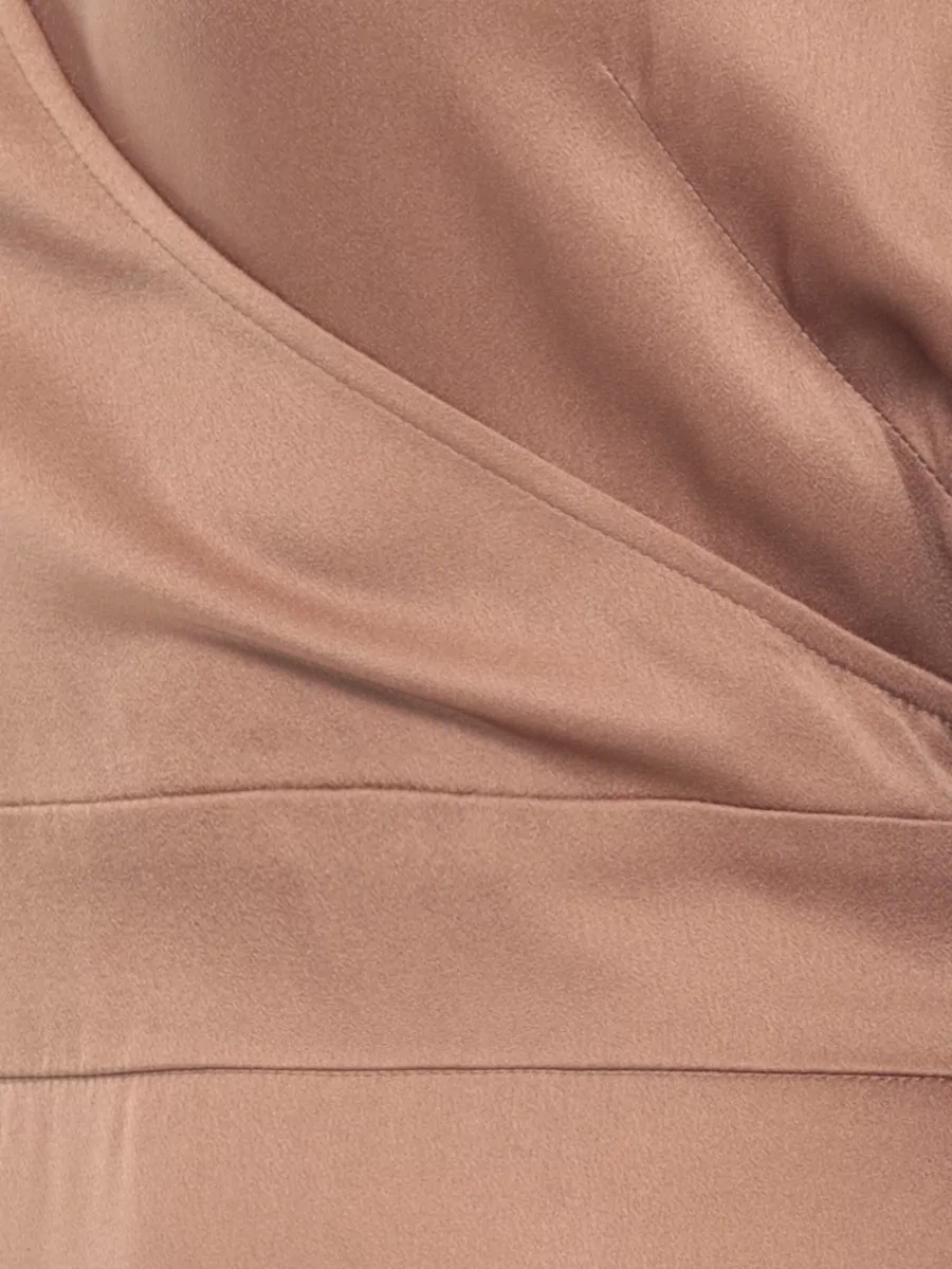 Fabiana Filippi Viscose V-Neck Long-Sleeve Midi Dress