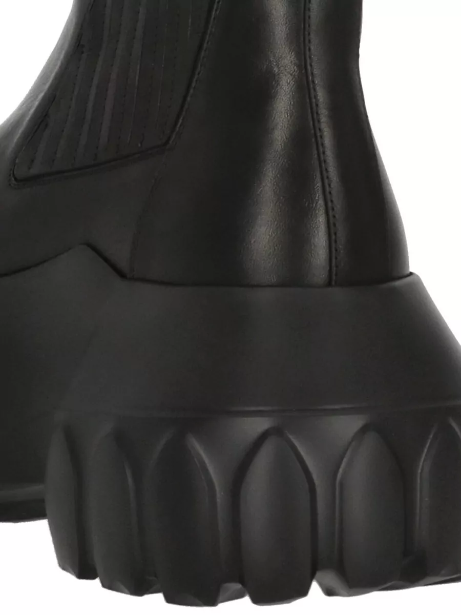 Rick Owens Leather Chelsea Ankle Boots