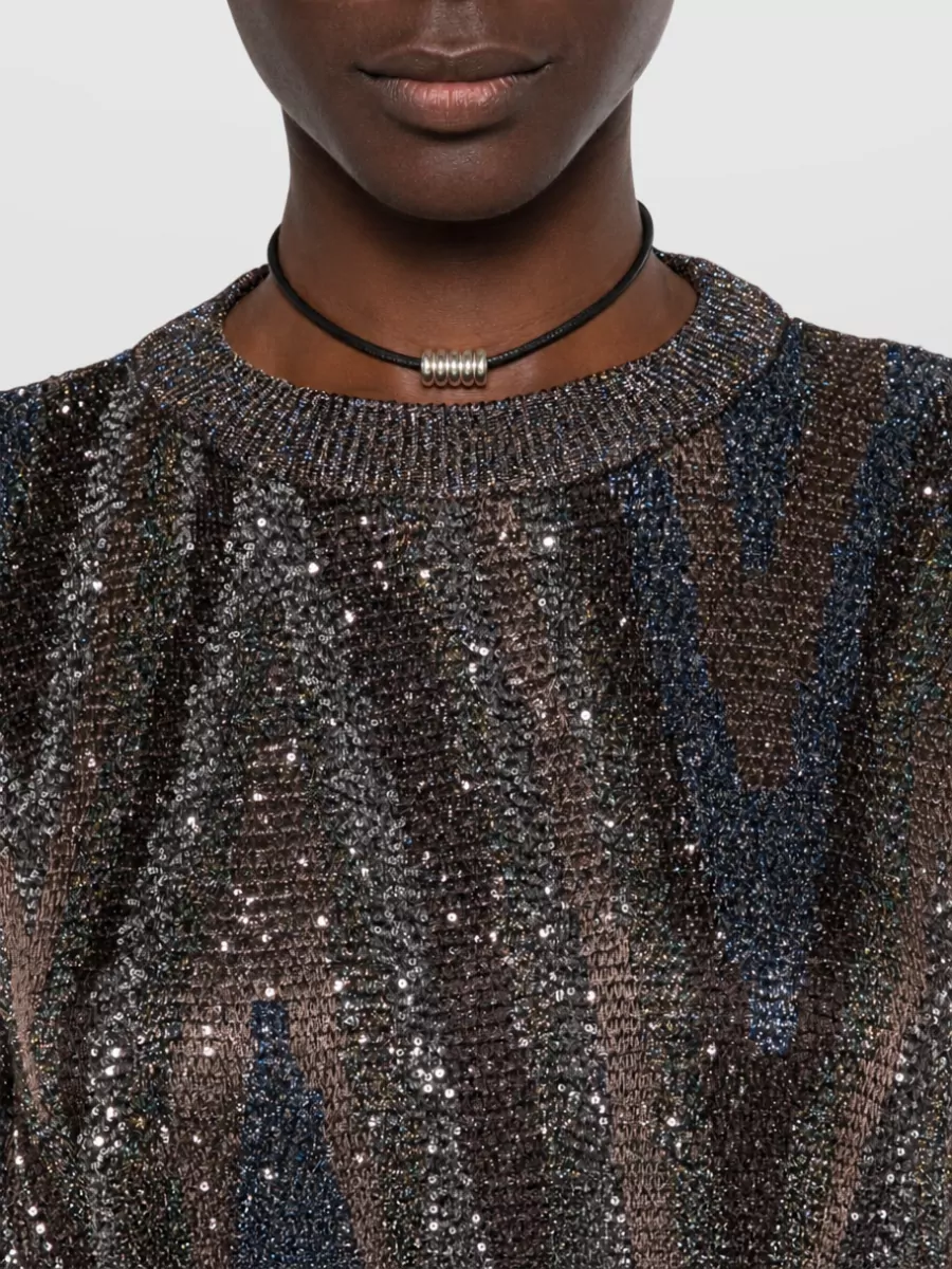 Missoni Oversized Metallic Crewneck Sweater