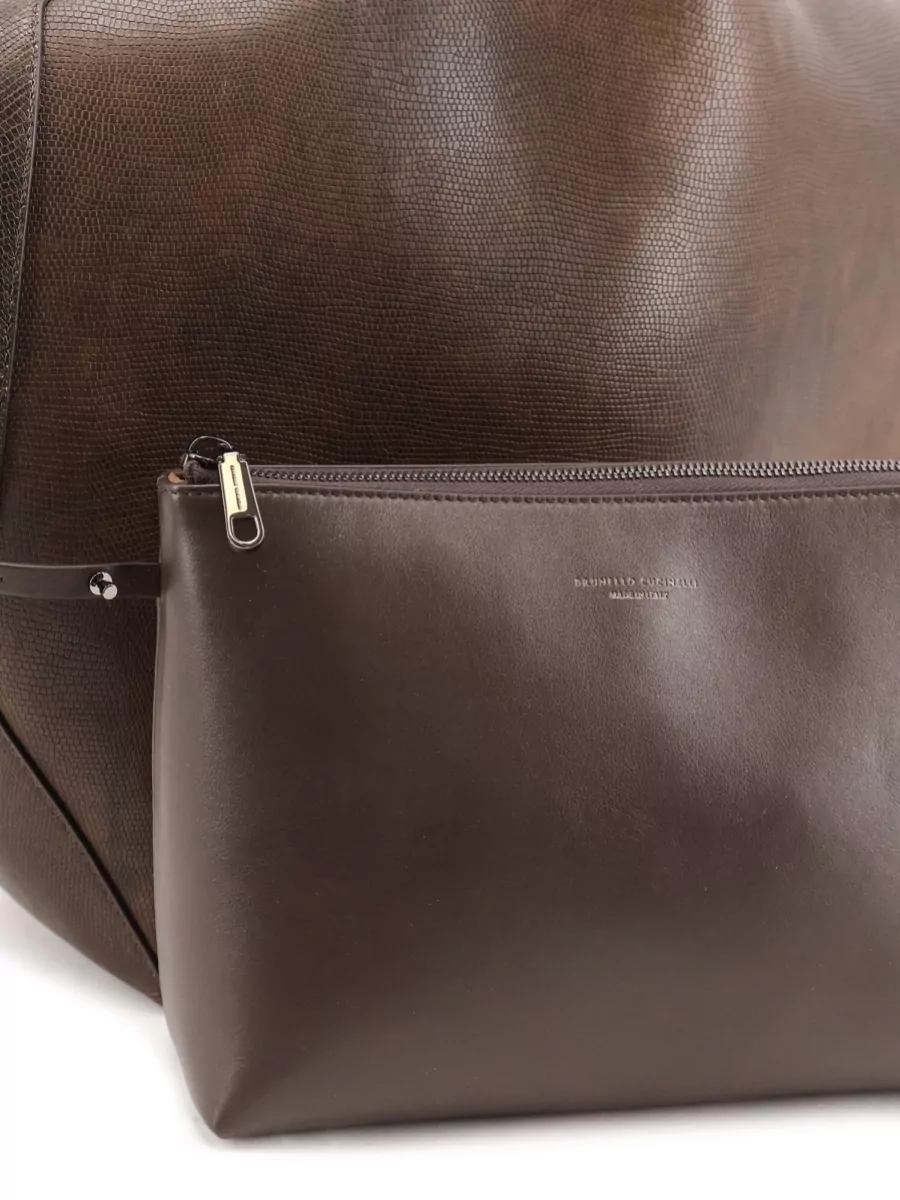 Brunello Cucinelli Monili Leather Shoulder Bag