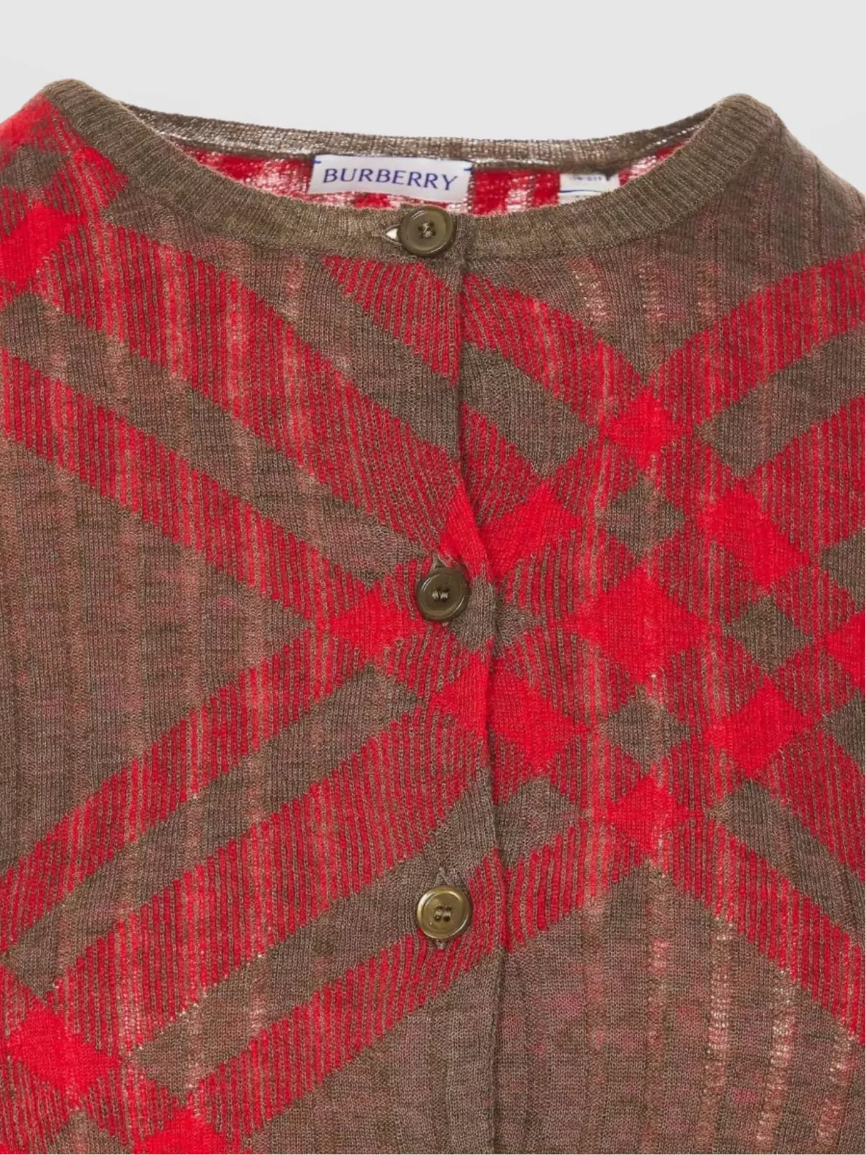 Burberry Sheer Ribbed Crewneck Knitwear Long Sleeves