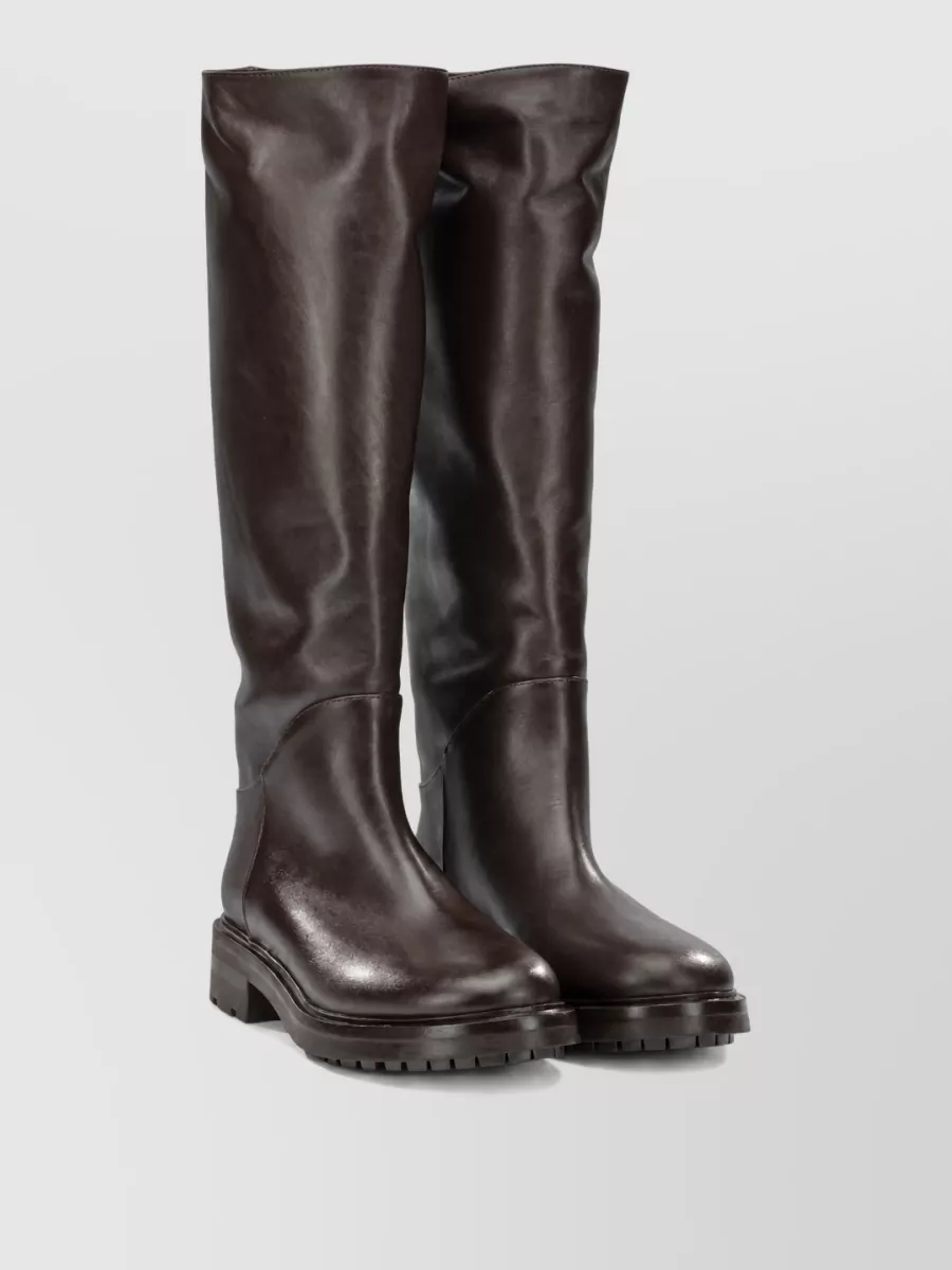 Strategia leather ankle boots