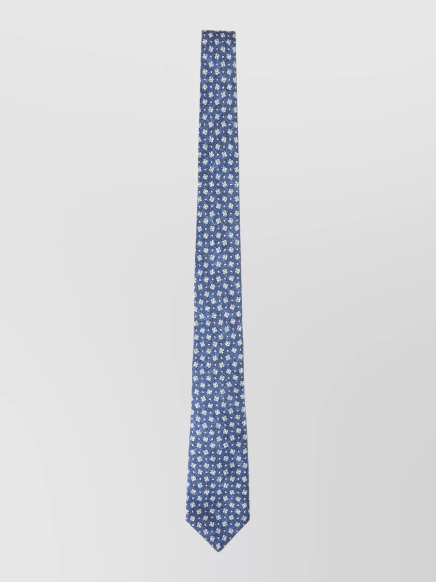 Kiton silk printed tie