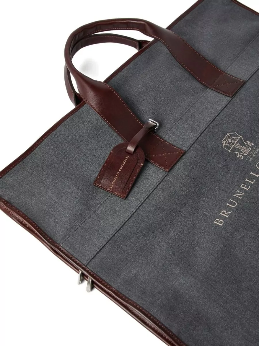 Brunello Cucinelli Leather Garment Bag