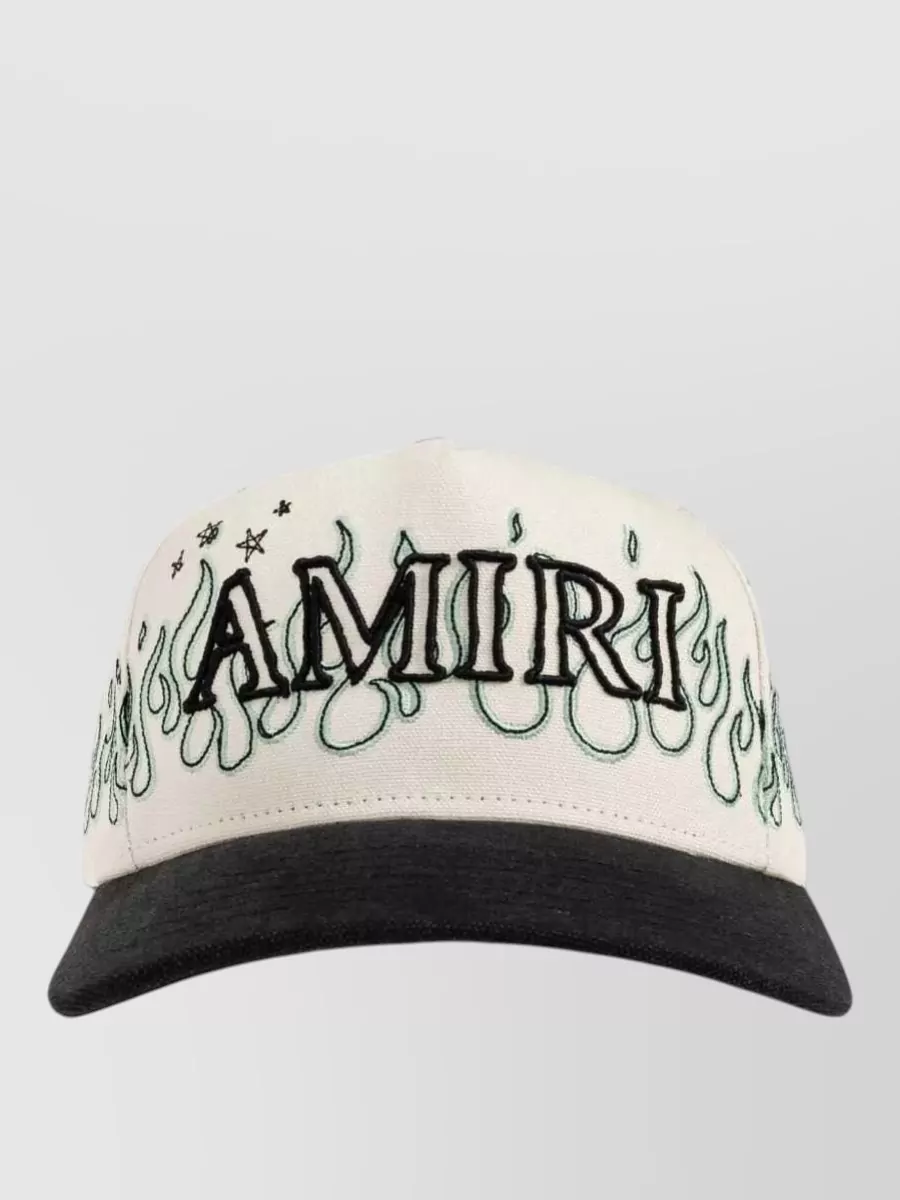 Amiri Cotton Flame Print Baseball Cap