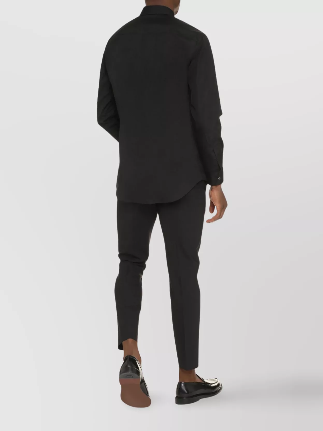 DSQUARED2 COTTON SHIRT WITH LONG SLEEVES AND PRINTED COLLAR