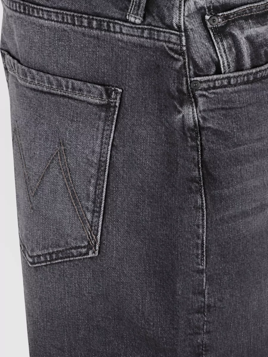 Mother Denim Straight-Leg Cropped Jeans