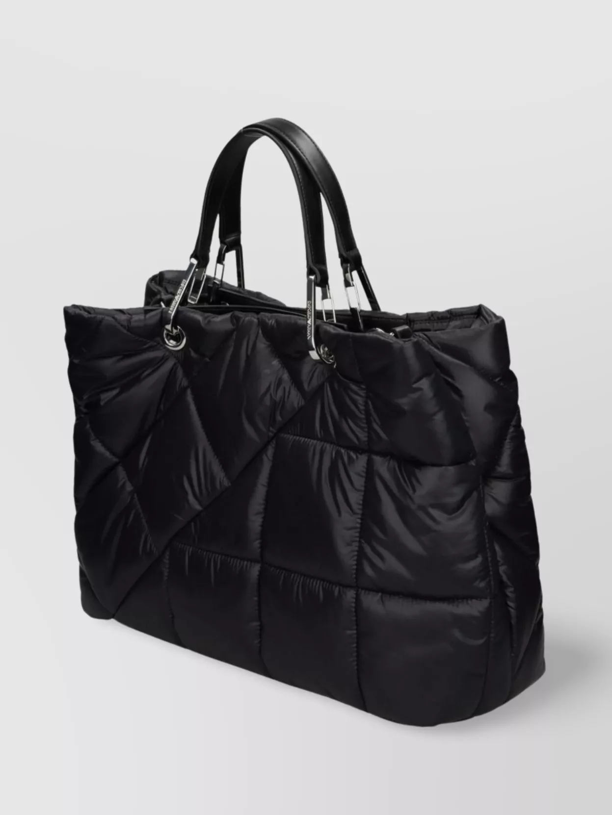 Emporio Armani Quilted Nylon Tote Bag With Dual Handles