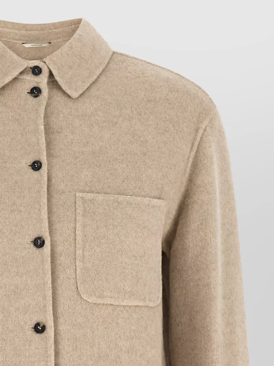 S Max Mara cashmere wool relaxed-fit shirt jacket