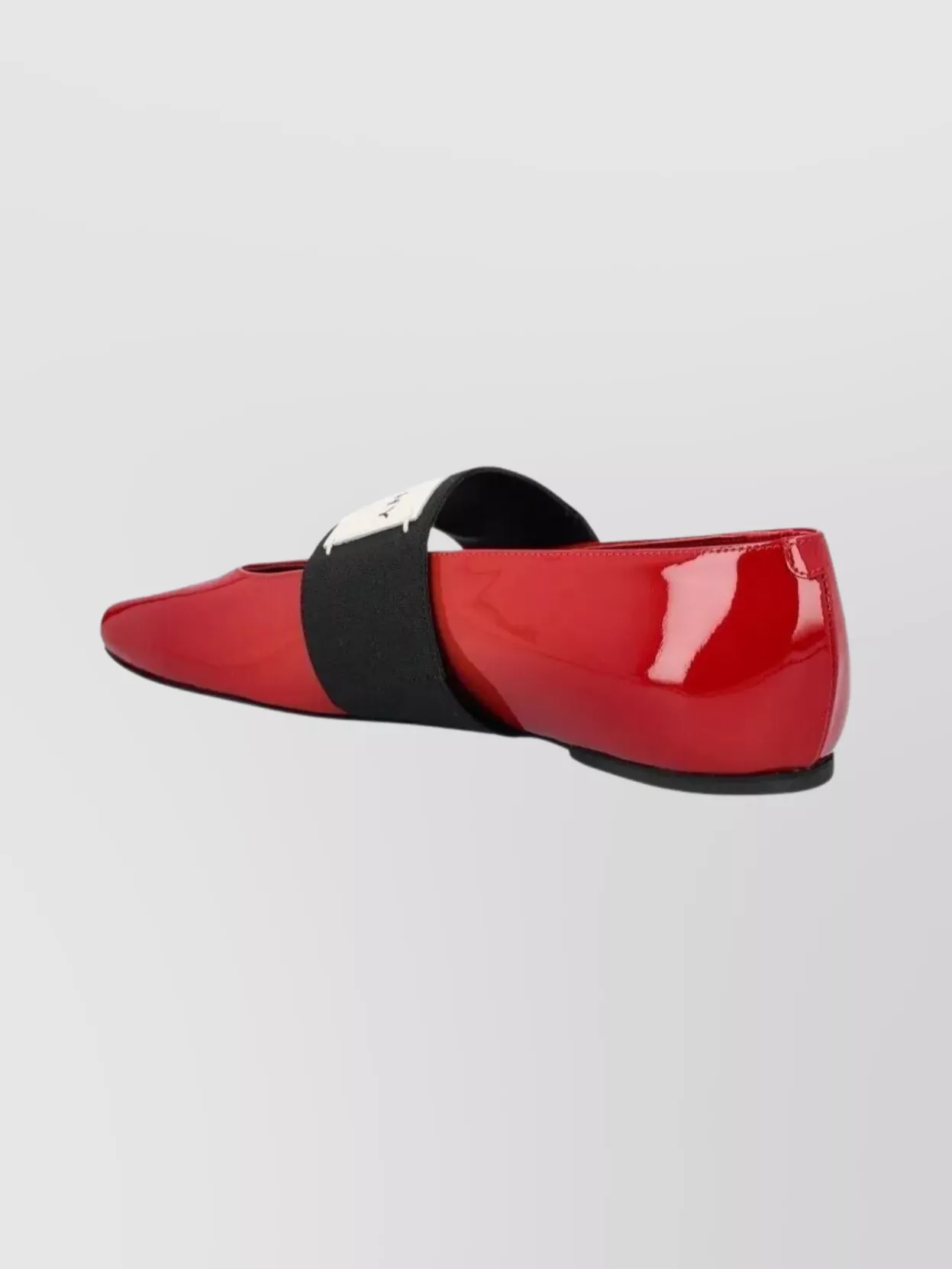 Givenchy Square Toe Patent Leather Ballerina Shoes